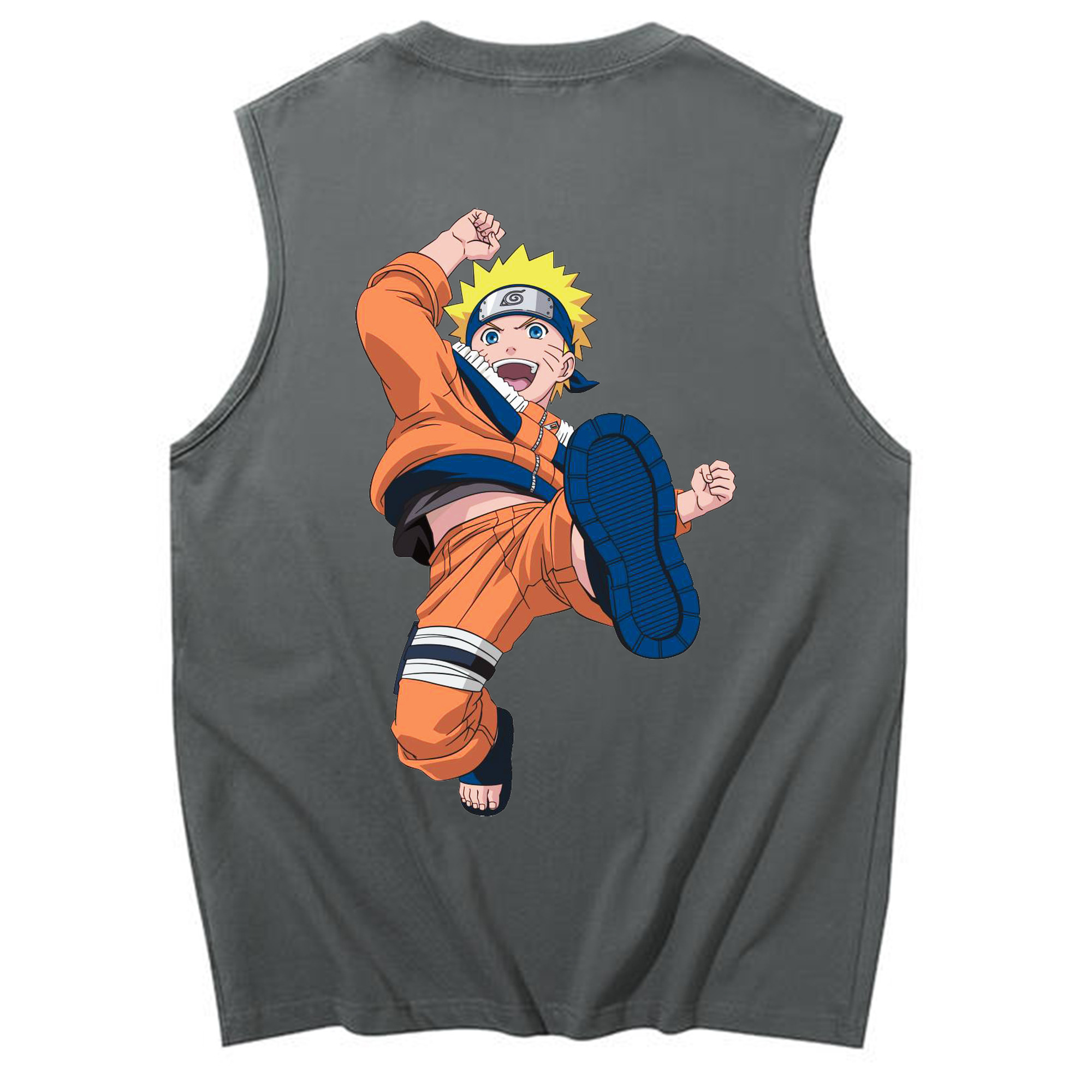 （画像用） NARUTO -ナルト- うずまき ナルト Uzumaki Naruto コットン100％タンクトップ（背面プリント）